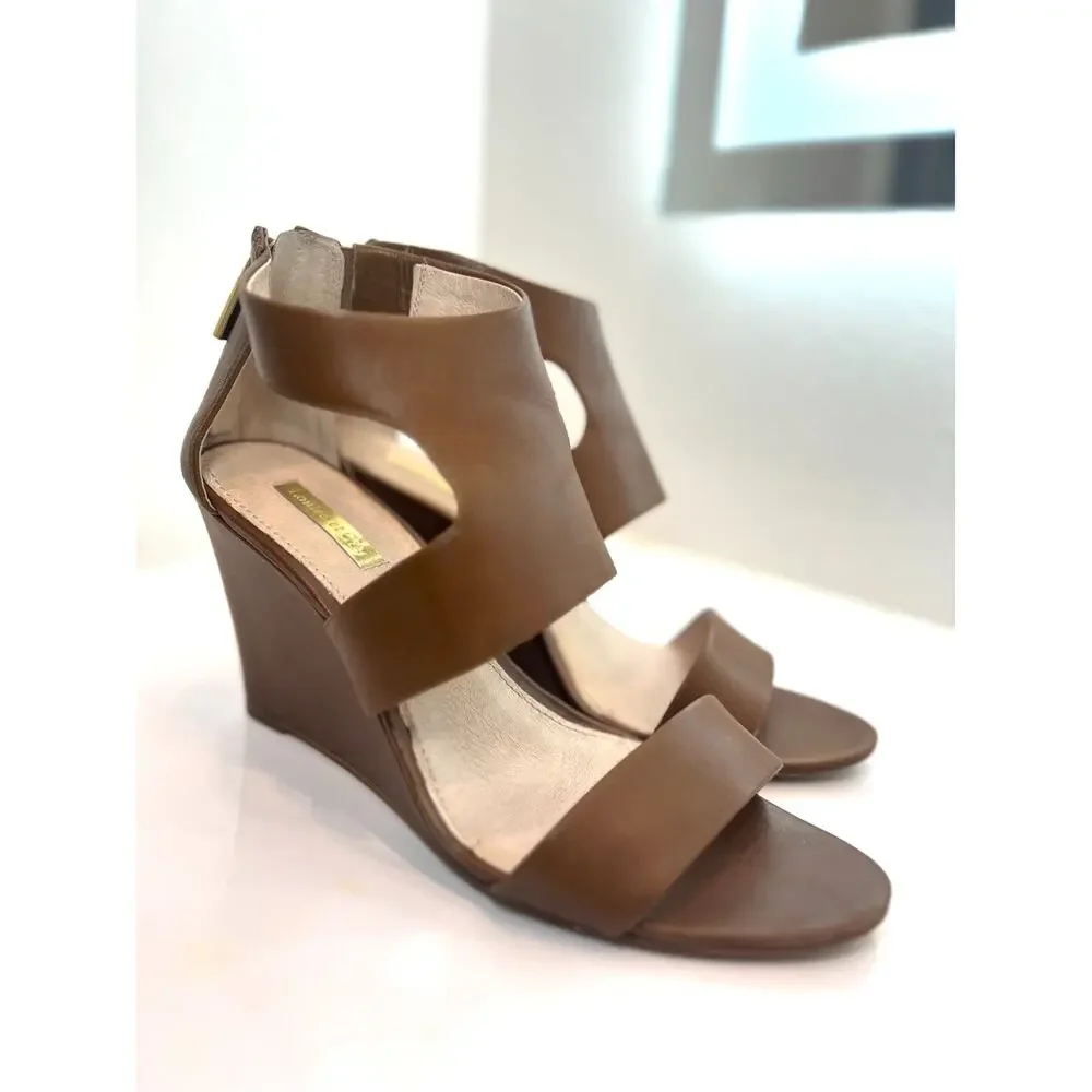 Louise et Cie Rozza Wedge Sandals Brown Women’s Size 10M /40 Casual Chic Stylish